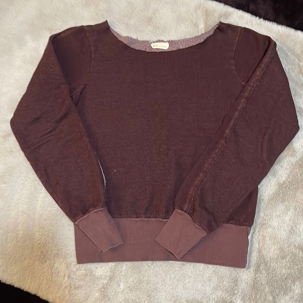 Raw-edge Boatneck Sweatshirt